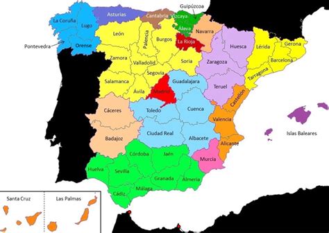 Mapa Interactivo: Provincias de España (geografía。